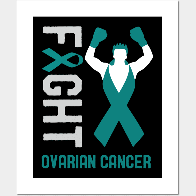 Fight Ovarian Cancer Awareness Month Ribbon Survivor Fighter Wall Art by mrsmitful01